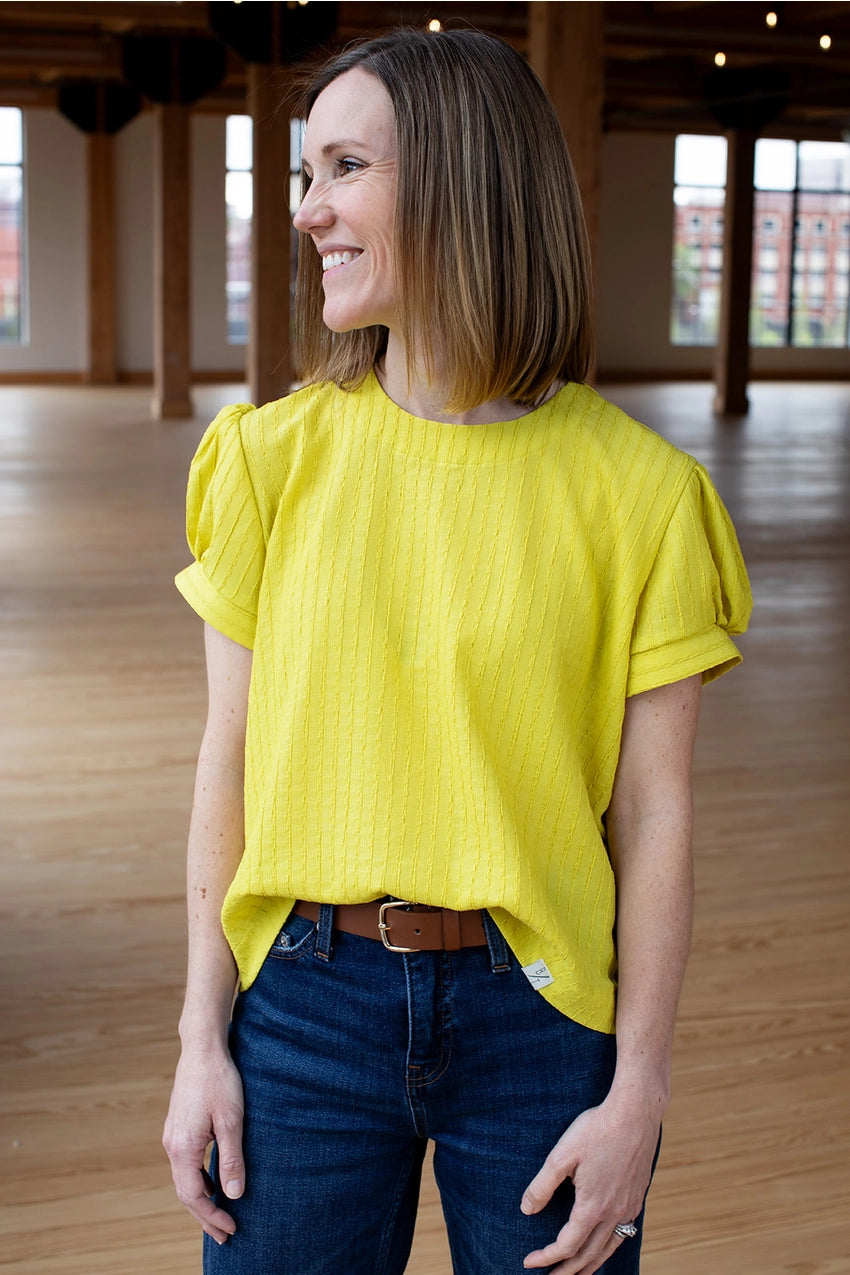 Statement Blouse, Chartreuse