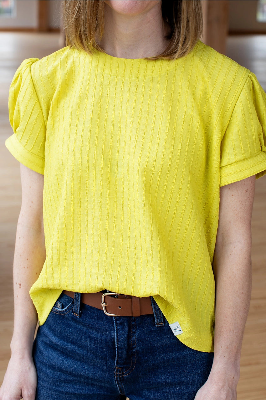 Statement Blouse, Chartreuse