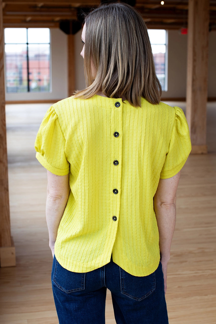 Statement Blouse, Chartreuse