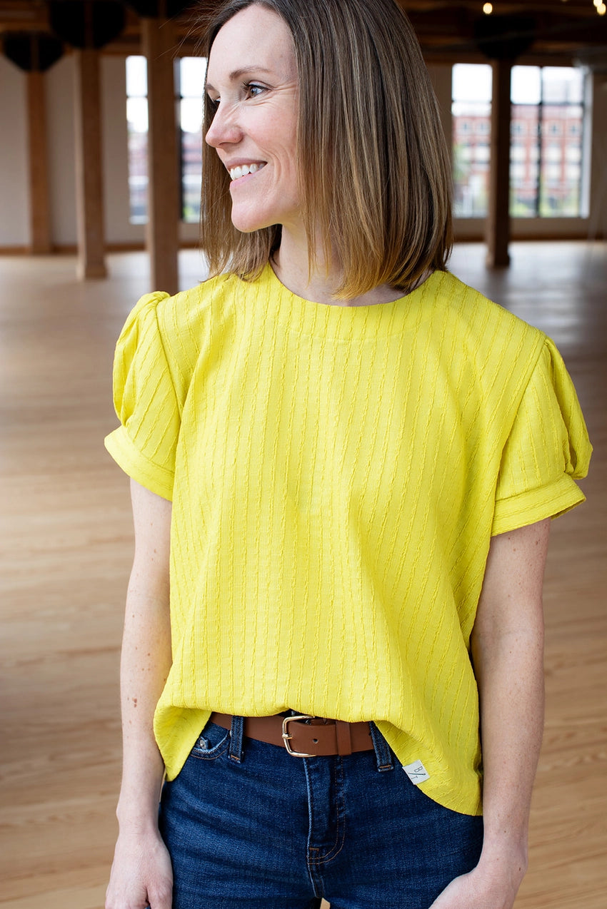 Statement Blouse, Chartreuse