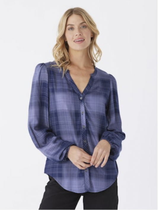 Sylvia Woven Blouse, Stargazer Plaid