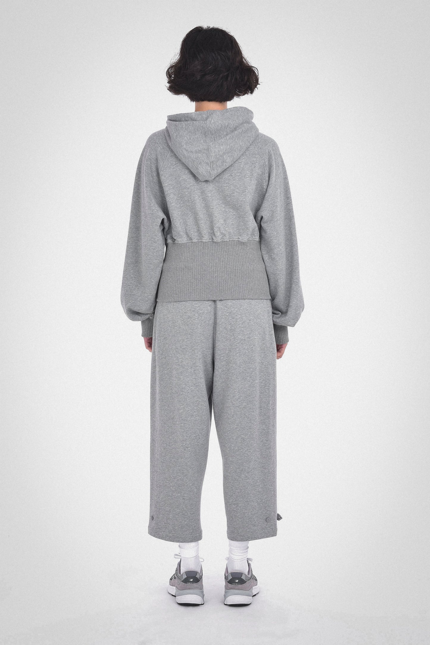 Tina Zip Up Hoodie, Melange Grey