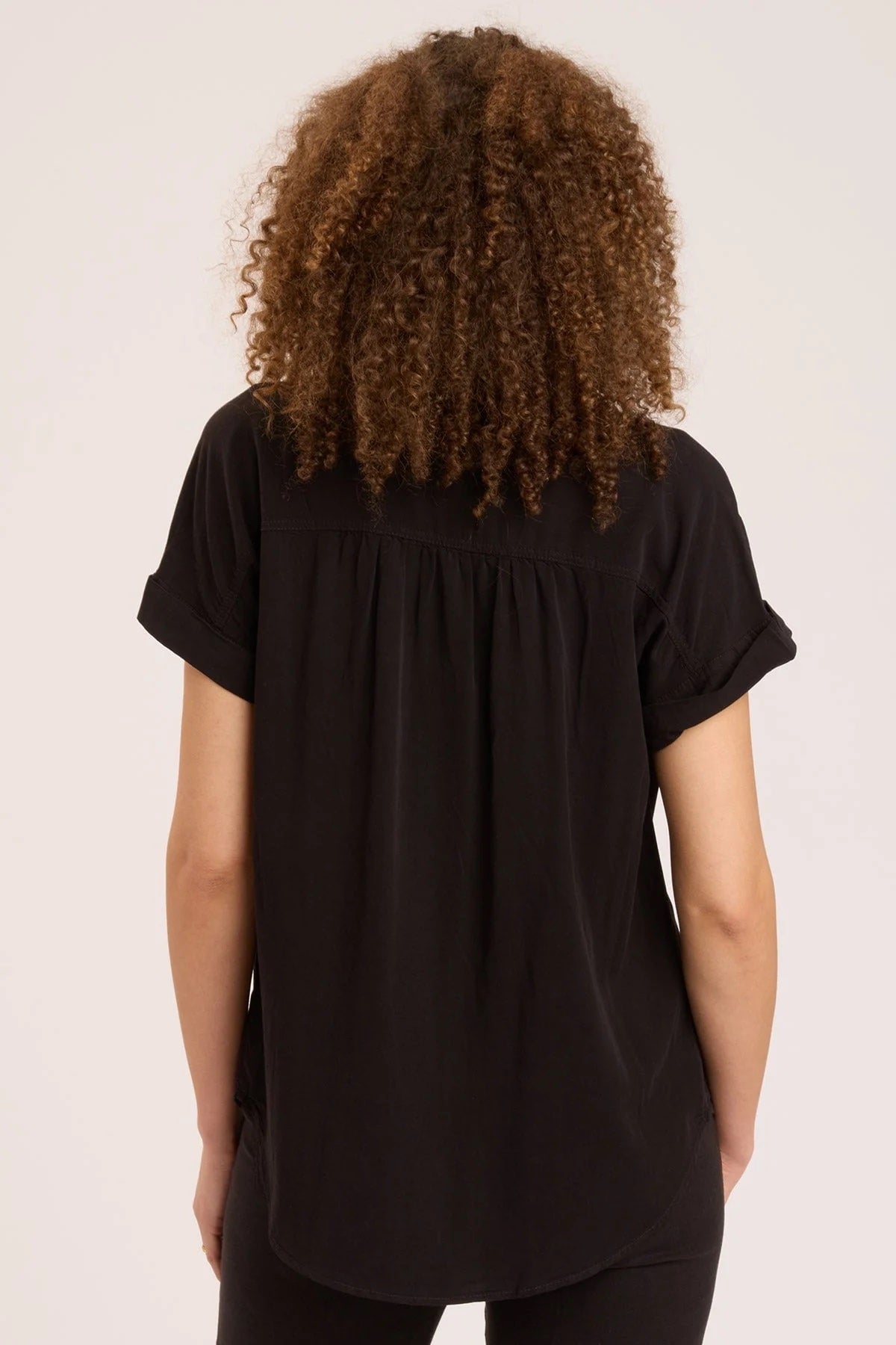 Twill Rizzo Top, Black