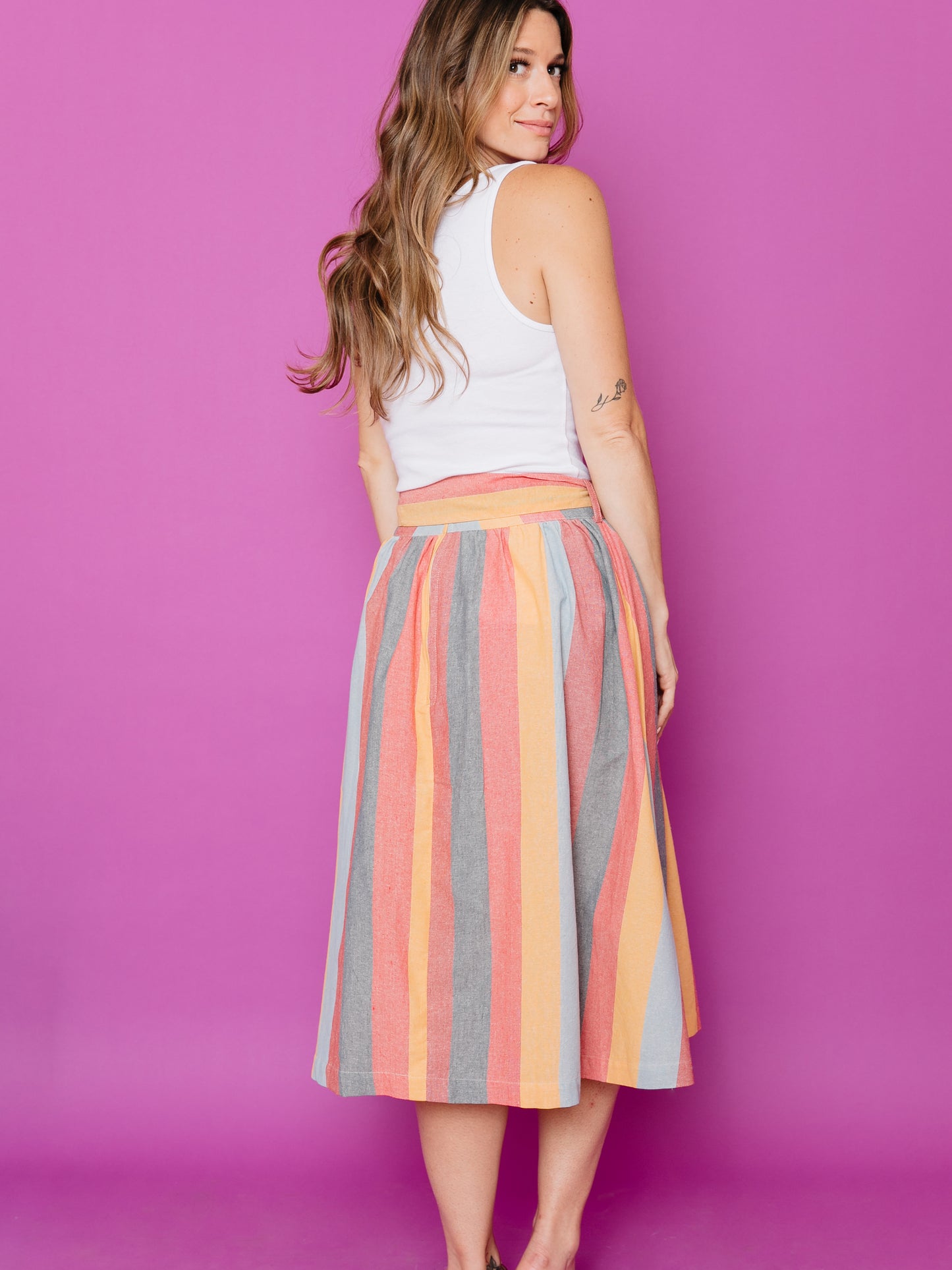 Laci Skirt, Solstice Stripe