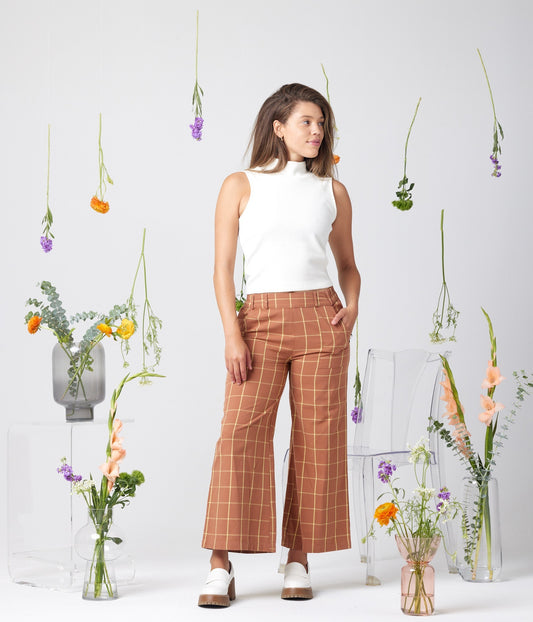 Billie Pant, Walnut Plaid