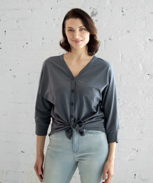 Mabel Top, Anchor Grey