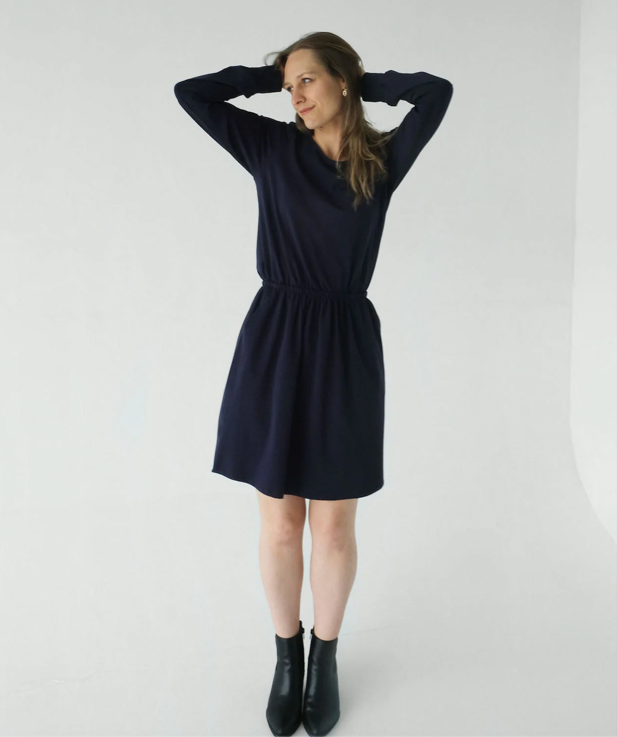 Nisha Dress, Navy