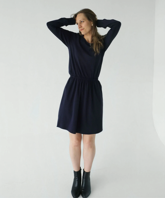 Nisha Dress, Navy